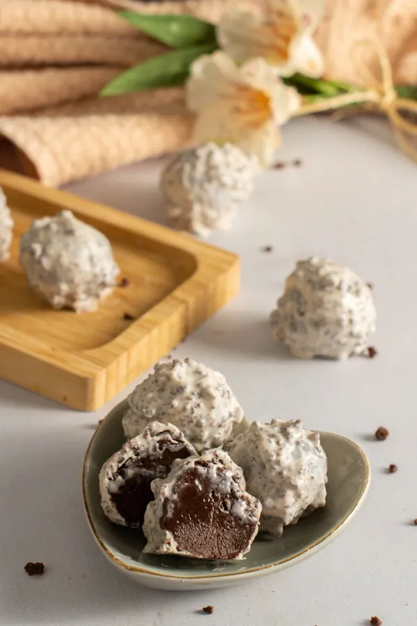 Trufa Cookies n' Cream da Cacau Vanilla, foto do catálogo Food Service 2026